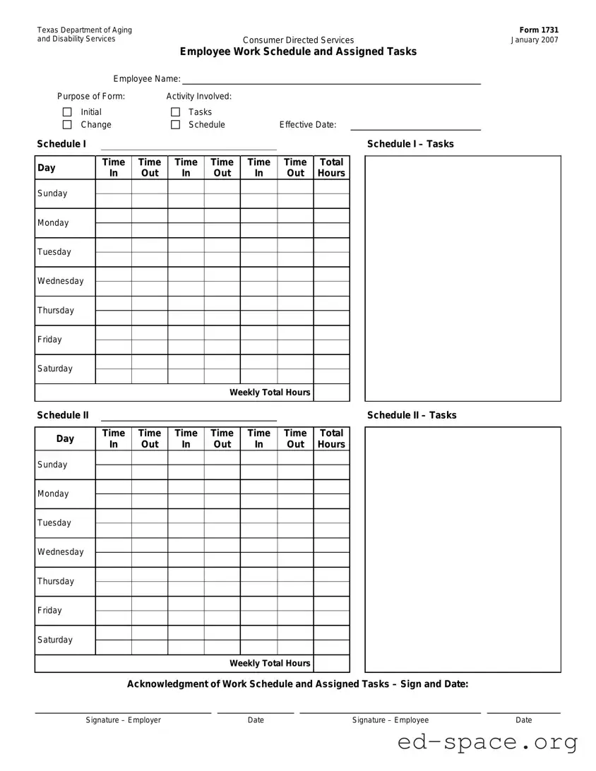 Blank Texas Department Of Aging And Disability Services PDF Form