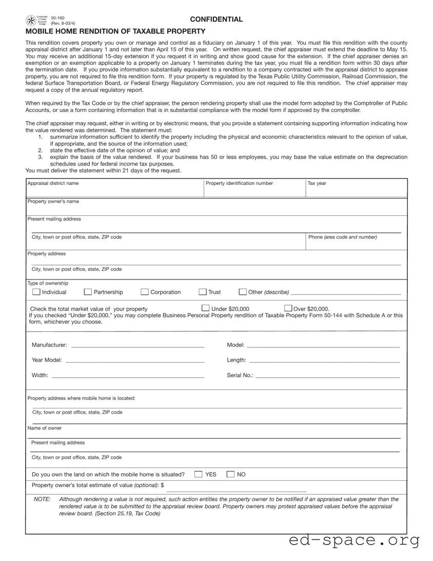 Blank Texas 50 160 PDF Form