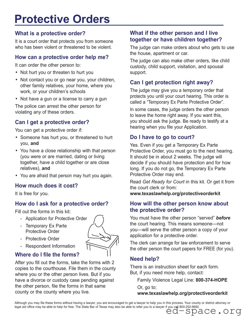 Blank Texas Order PDF Form