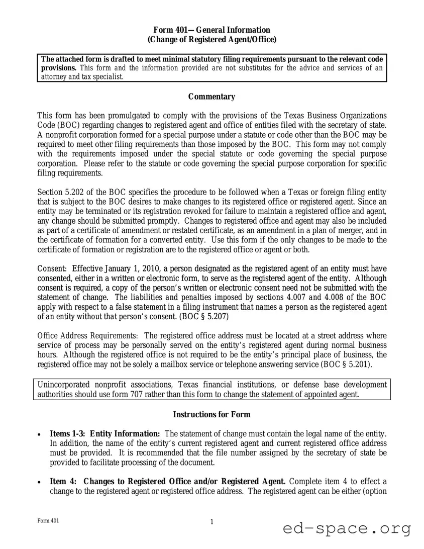 Blank Texas 401 PDF Form