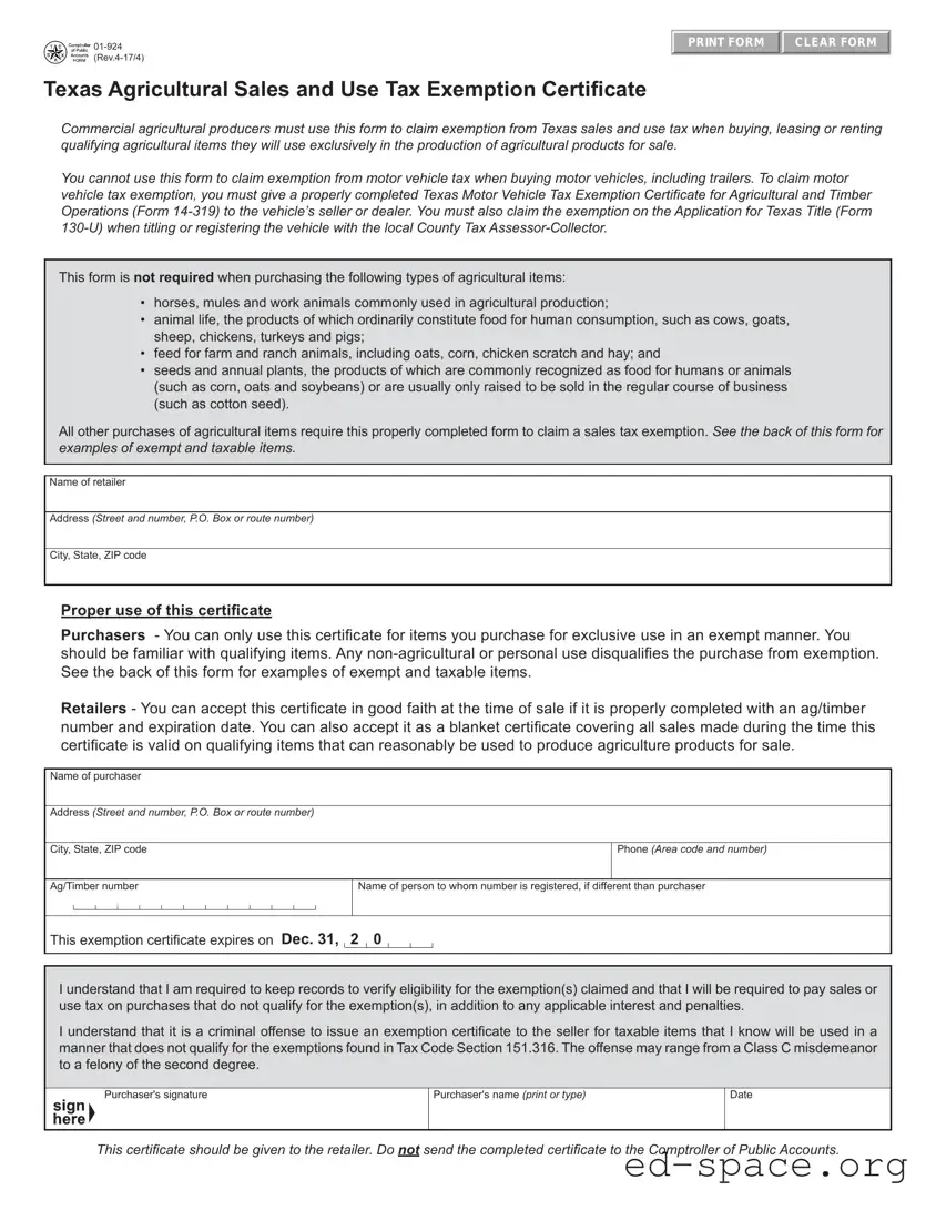 Blank Texas 01 924 PDF Form