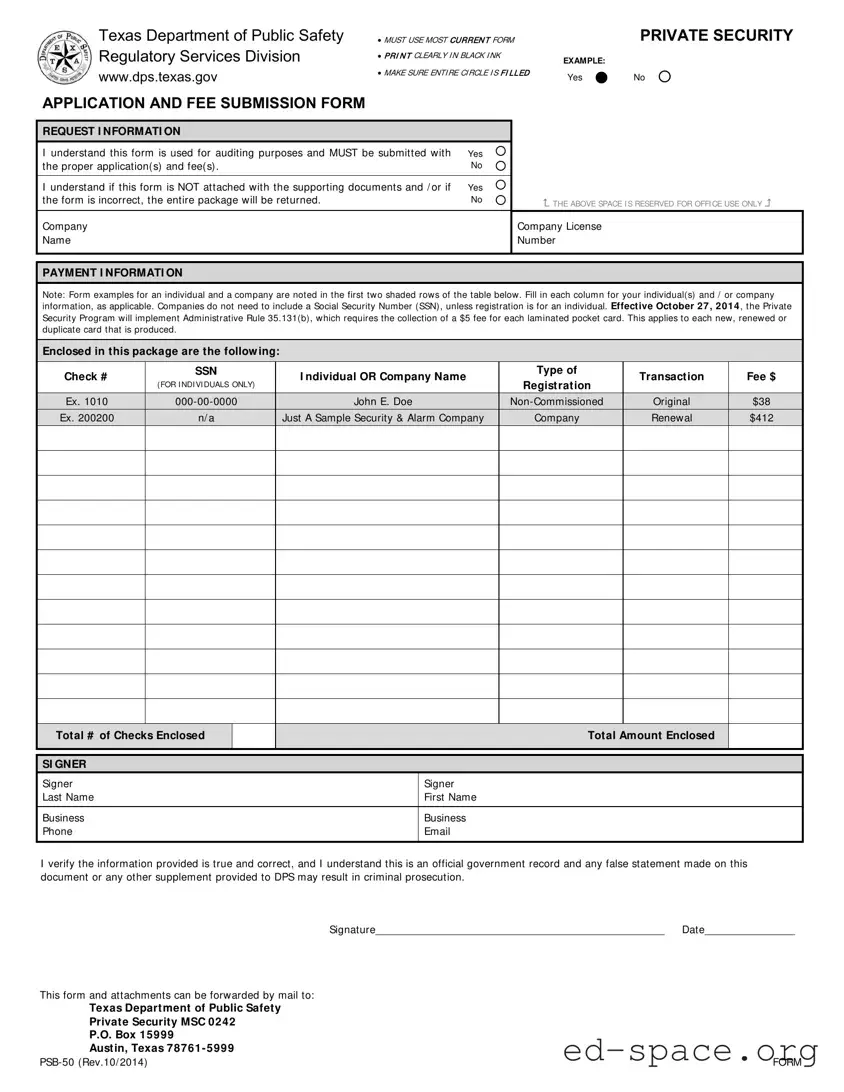 Blank Texas Department Of Public Safety PDF Form