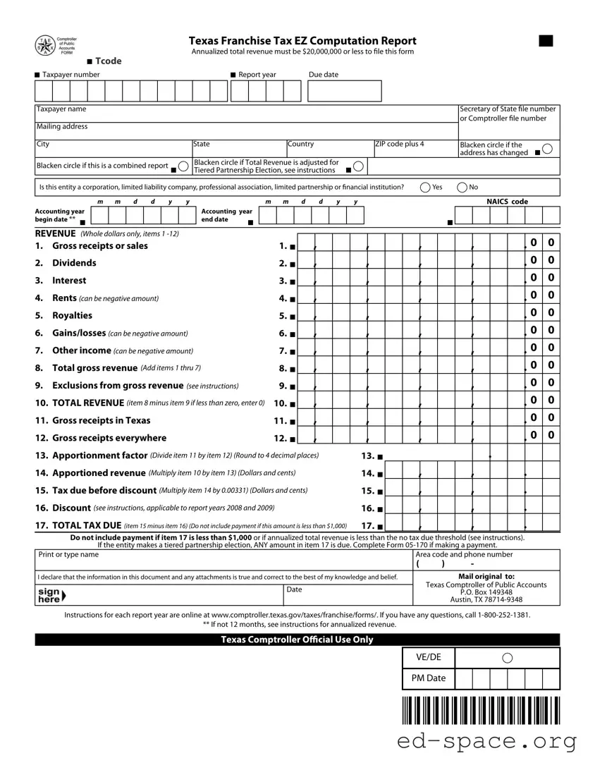 Blank Texas 05 169 PDF Form