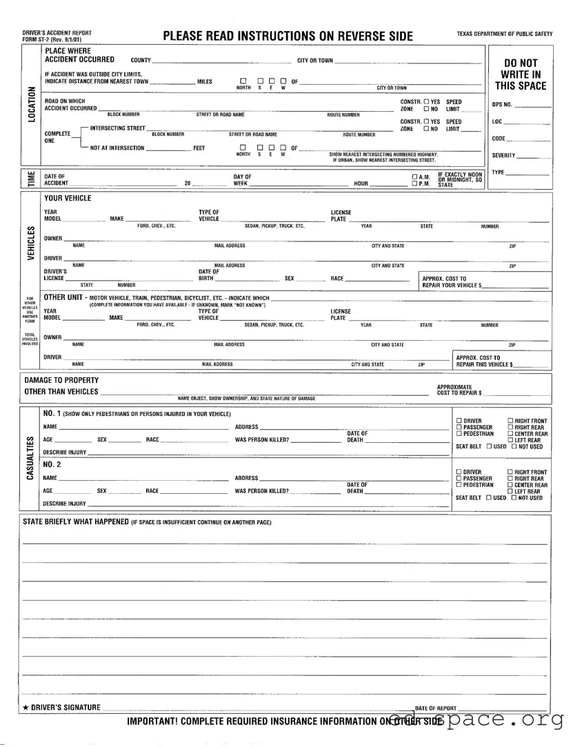 Blank Texas St 2 PDF Form