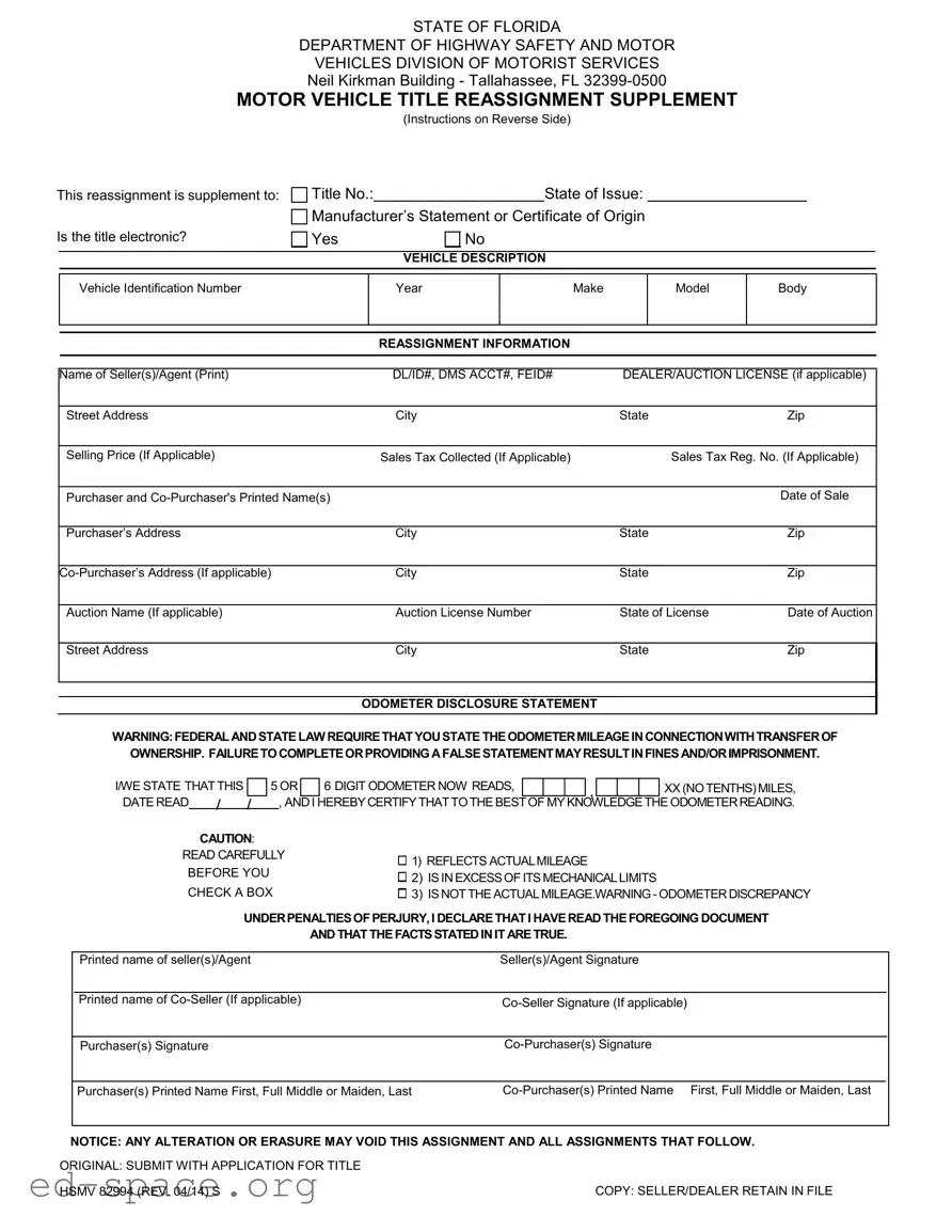 Blank Hsmv 82994 PDF Form