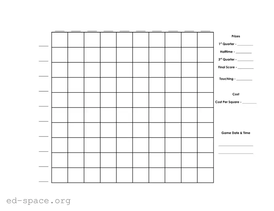 Blank Football Pool PDF Form