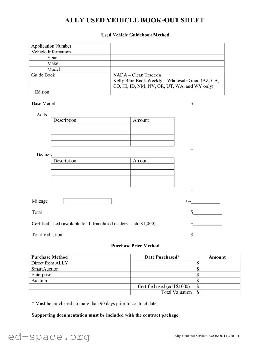 Blank Book Out Sheet PDF Form