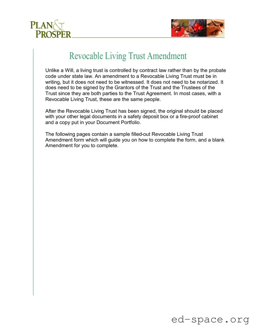Blank Trust Amendment PDF Form