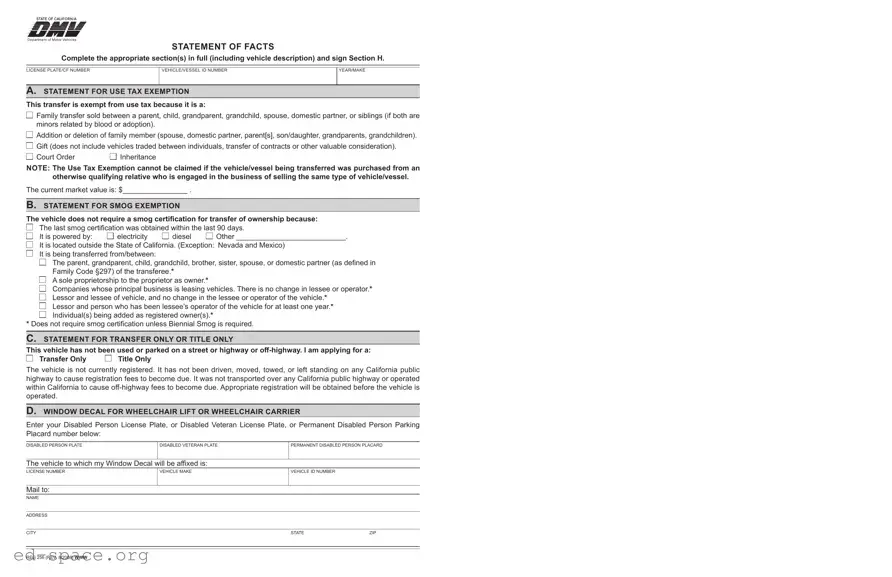 Blank Dmv Reg 256 PDF Form