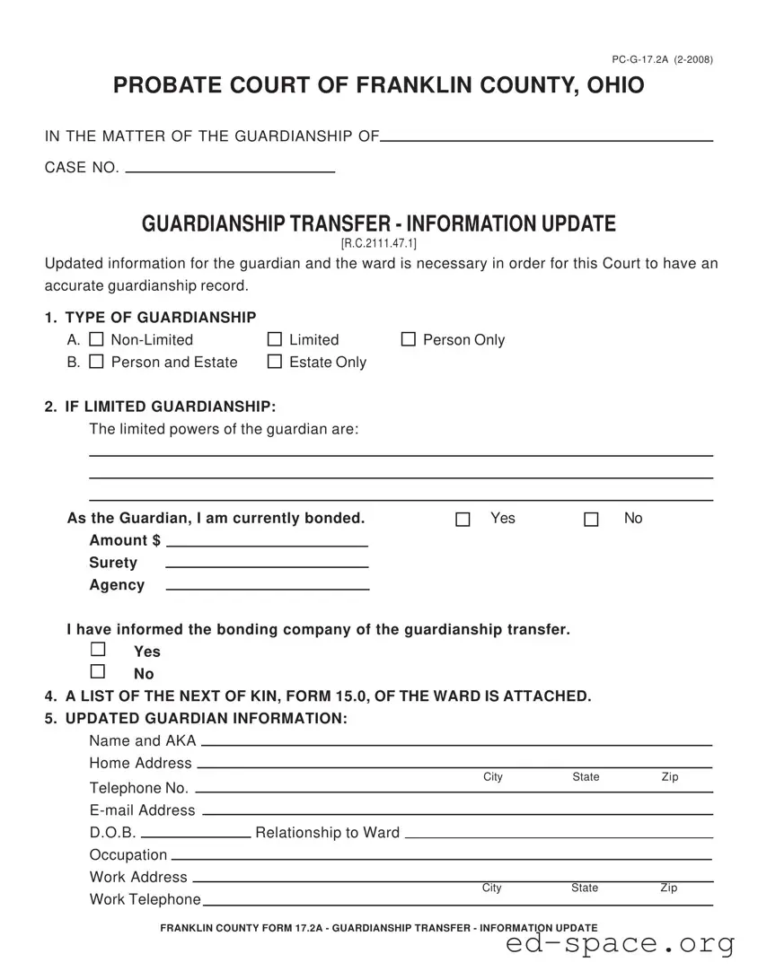 Blank Ohio Pc G 17 2A PDF Form